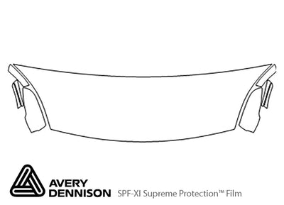 f-type Avery Dennison Clear Bra Hood Precut PPF Diagram