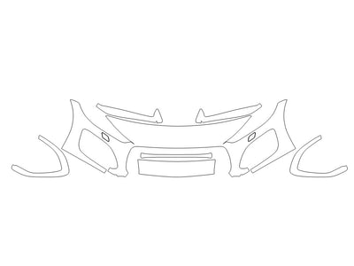 f-type Avery Dennison Clear Bra Bumper Precut PPF Diagram