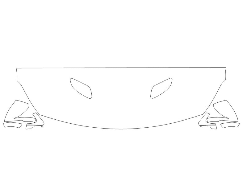 f-type 3M Clear Bra Hood Precut PPF Diagram