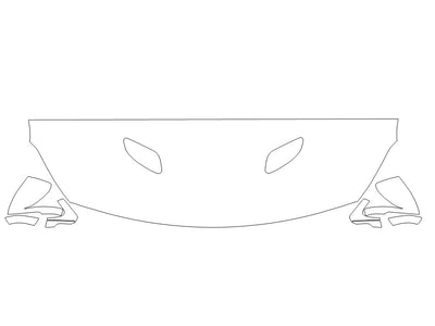 f-type 3M Clear Bra Hood Precut PPF Diagram
