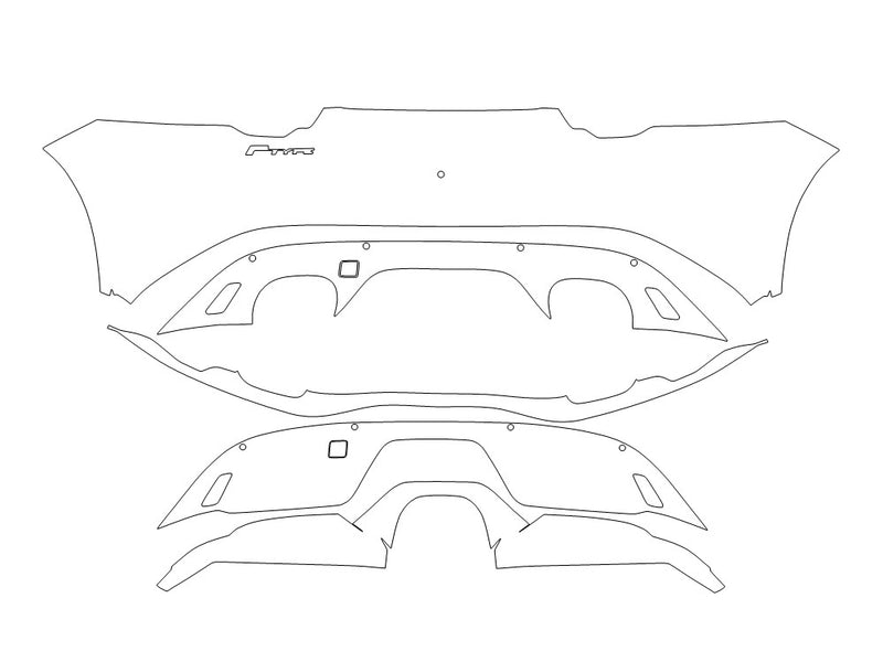 f-type 3M Clear Bra Door Cup Precut PPF Diagram