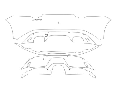 f-type 3M Clear Bra Door Cup Precut PPF Diagram