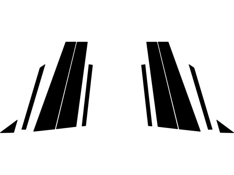 jaguar i-pace 2019-2023 Brushed Aluminum Black Pillar Trim Diagram