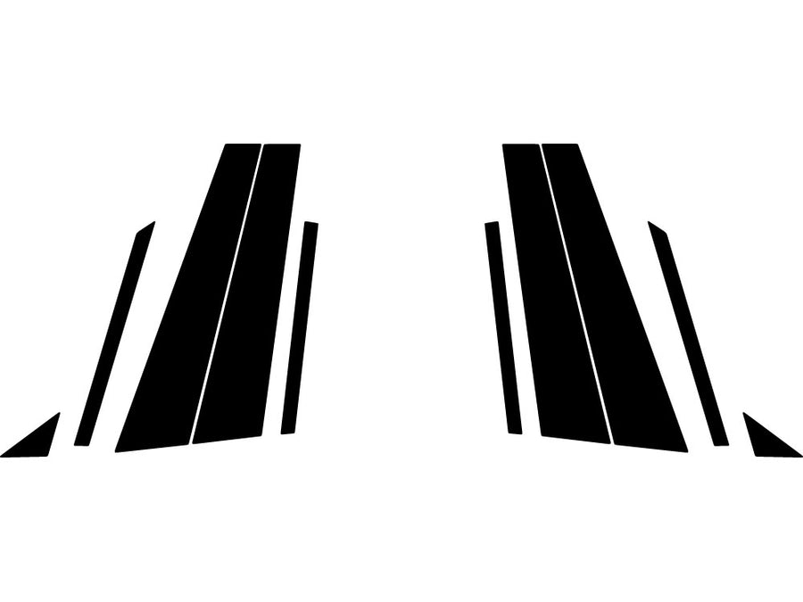 jaguar i-pace 2019-2023 Brushed Aluminum Black Pillar Trim Diagram