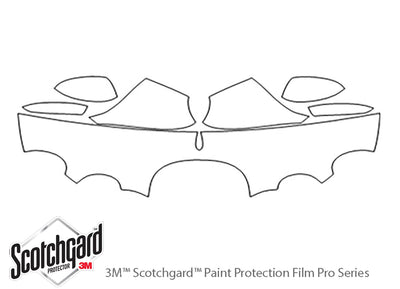 s-type 3M Clear Bra Hood Precut PPF Diagram