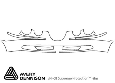 s-type Avery Dennison Clear Bra Bumper Precut PPF Diagram