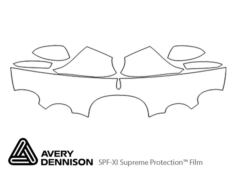 s-type Avery Dennison Clear Bra Hood Precut PPF Diagram