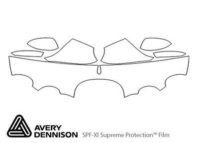 s-type Avery Dennison Clear Bra Hood Precut PPF Diagram