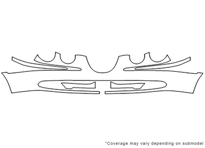 s-type 3M Clear Bra Bumper Precut PPF Diagram