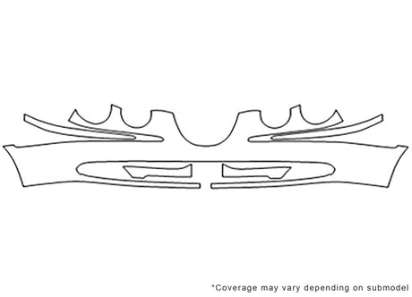 s-type Avery Dennison Clear Bra Bumper Precut PPF Diagram