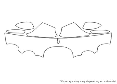 s-type 3M Clear Bra Hood Precut PPF Diagram