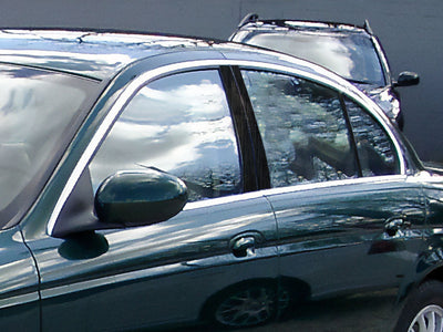 jaguar s-type 2000-2008 Brushed Aluminum Black Pillar Cover Diagram