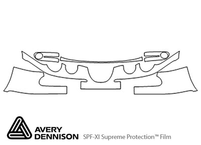 s-type Avery Dennison Clear Bra Bumper Precut PPF Diagram