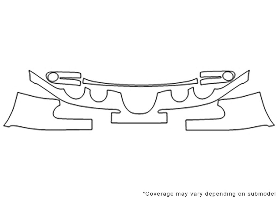 s-type Avery Dennison Clear Bra Bumper Precut PPF Diagram
