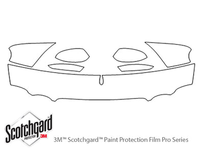 x-type 3M Clear Bra Hood Precut PPF Diagram