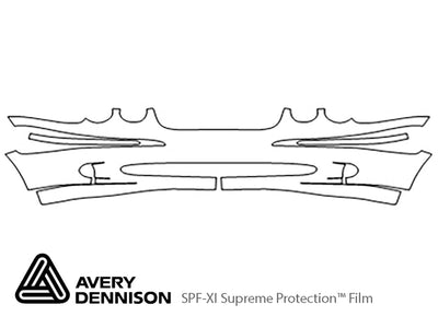 x-type Avery Dennison Clear Bra Bumper Precut PPF Diagram