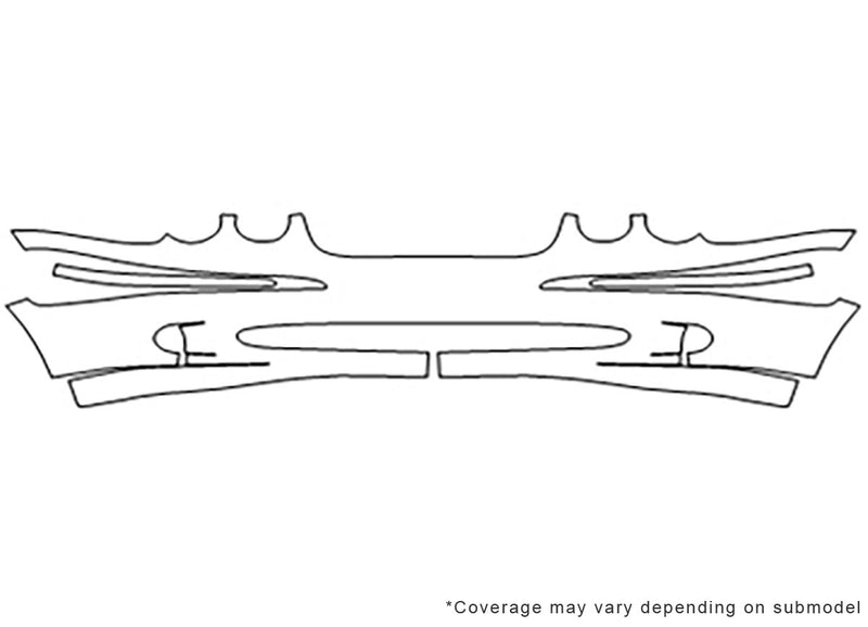 x-type Avery Dennison Clear Bra Bumper Precut PPF Diagram