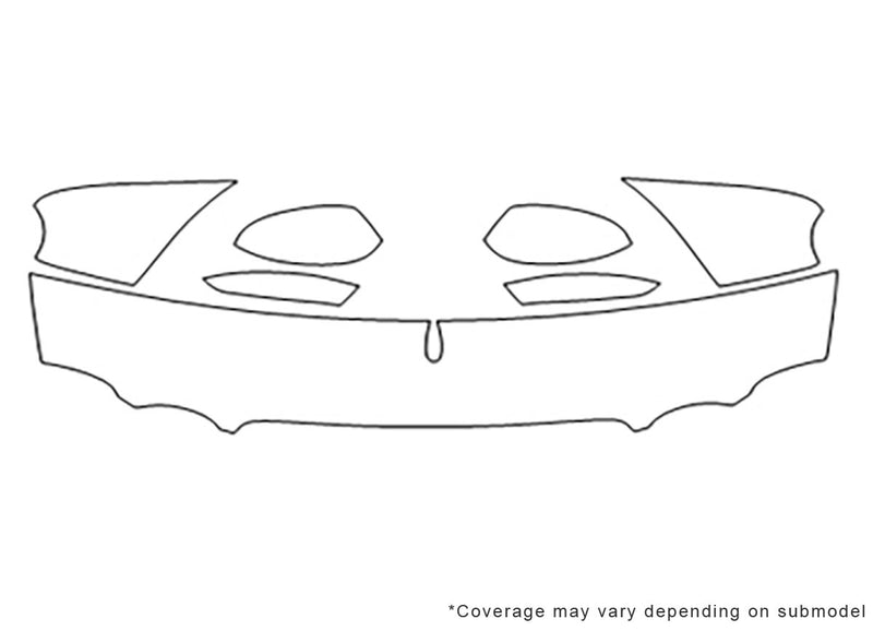x-type Avery Dennison Clear Bra Hood Precut PPF Diagram