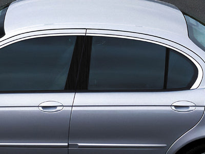 jaguar x-type 2002-2008 Brushed Aluminum Black Pillar Cover Diagram