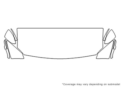 xe 3M Clear Bra Hood Precut PPF Diagram