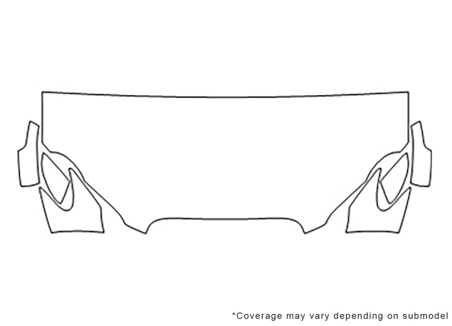xf 3M Clear Bra Hood Precut PPF Diagram