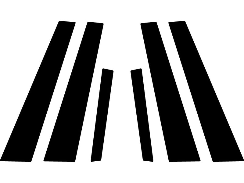 jaguar xf 2009-2015 Carbon Fiber Pillar Trim Diagram