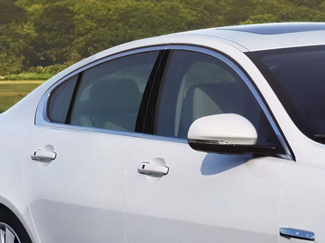 jaguar xf 2009-2015 Brushed Aluminum Black Pillar Cover Diagram