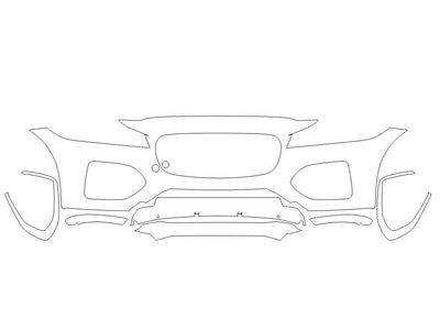 xf 3M Clear Bra Bumper Precut PPF Diagram