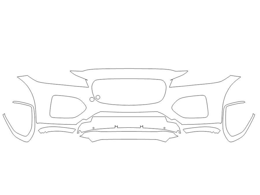 xf 3M Clear Bra Bumper Precut PPF Diagram