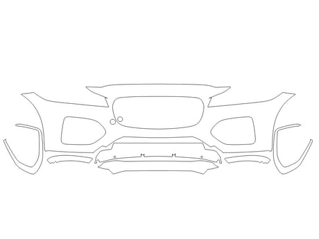 xf Avery Dennison Clear Bra Bumper Precut PPF Diagram