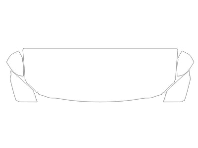 xf 3M Clear Bra Hood Precut PPF Diagram