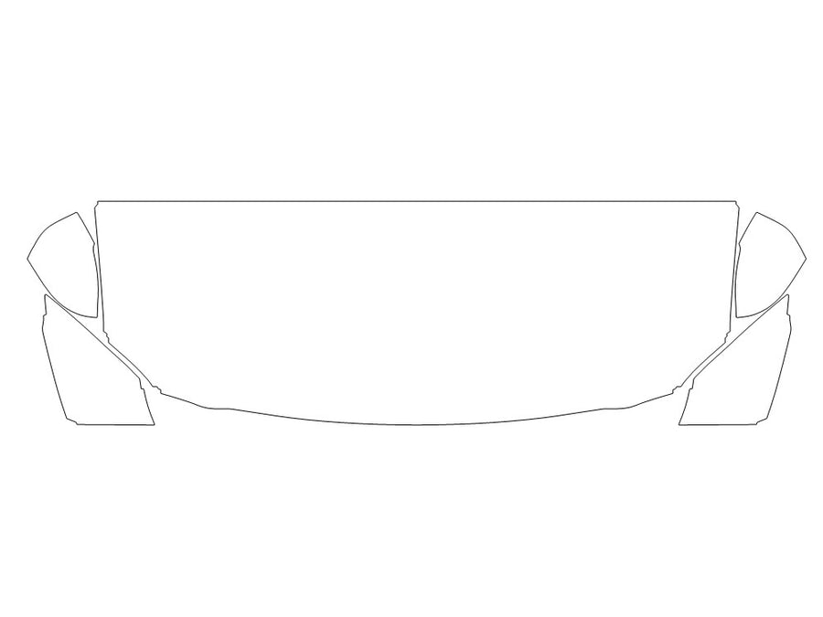 xf 3M Clear Bra Hood Precut PPF Diagram