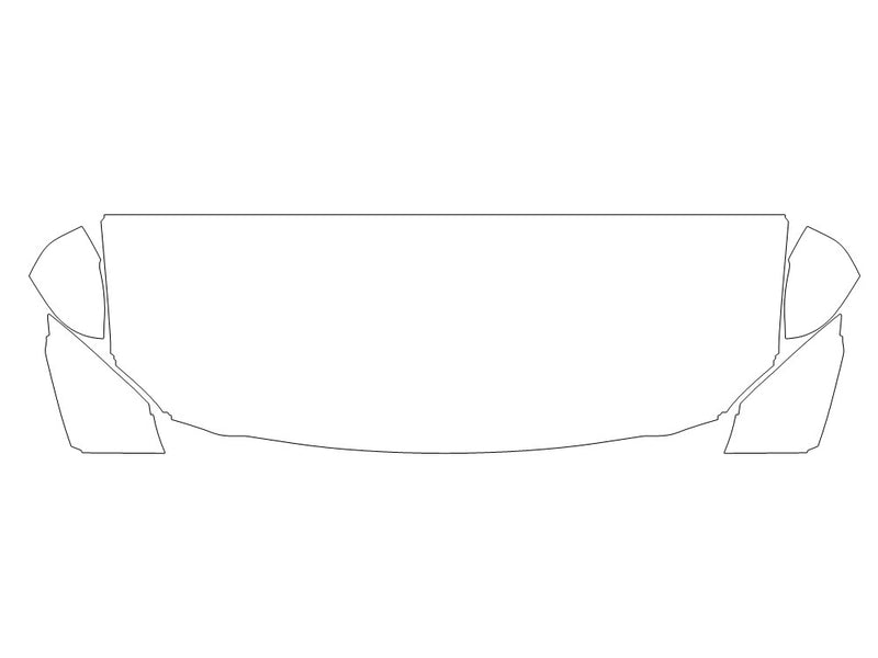 xf Avery Dennison Clear Bra Hood Precut PPF Diagram