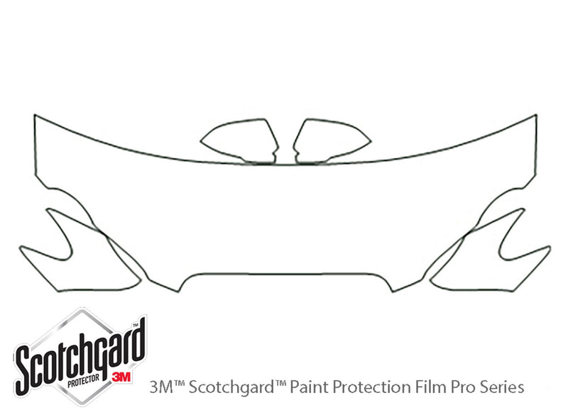 xf xfr 3M Clear Bra Hood Precut PPF Diagram