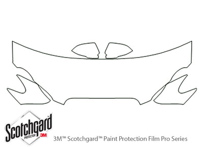 xf xfr 3M Clear Bra Hood Precut PPF Diagram