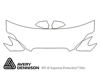 xf xfr Avery Dennison Clear Bra Hood Precut PPF Diagram
