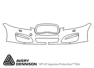 xf xfr Avery Dennison Clear Bra Bumper Precut PPF Diagram