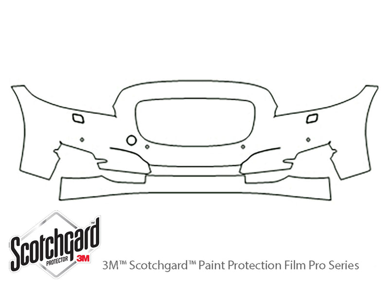 xj 3M Clear Bra Bumper Precut PPF Diagram