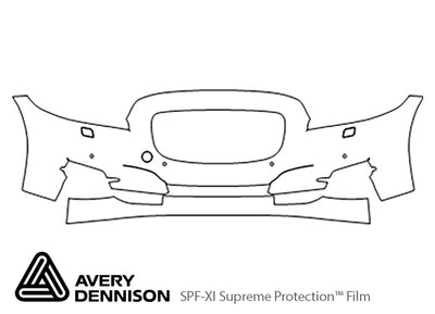 xj Avery Dennison Clear Bra Bumper Precut PPF Diagram