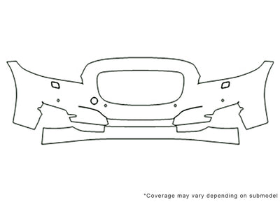 xj 3M Clear Bra Bumper Precut PPF Diagram