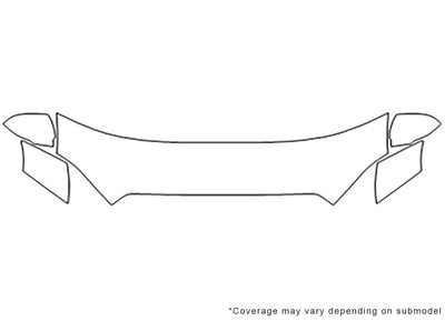 xj Avery Dennison Clear Bra Hood Precut PPF Diagram
