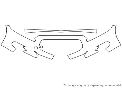 xj 3M Clear Bra Bumper Precut PPF Diagram