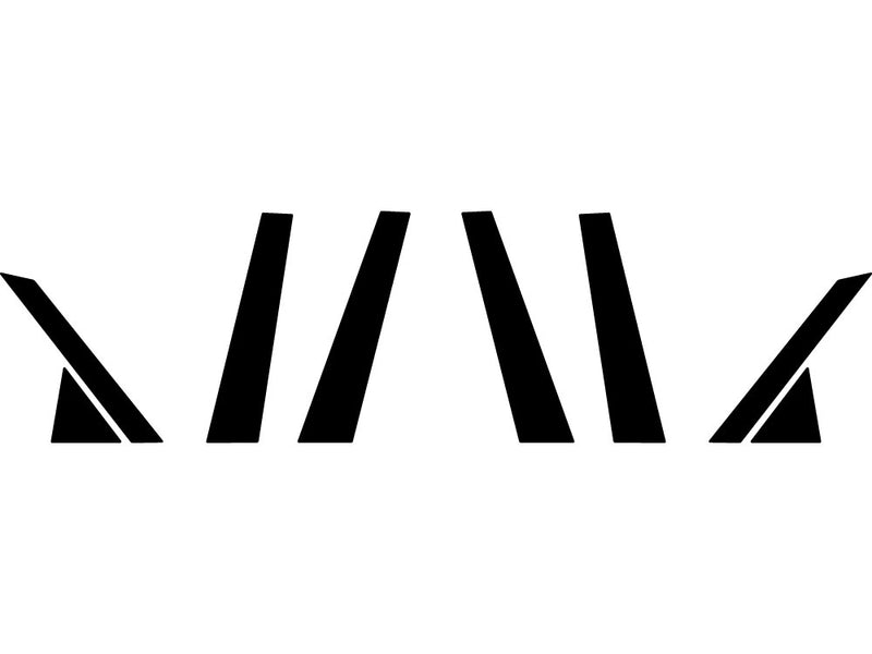 jaguar xj 2009-2019 Matte Black Pillar Trim Diagram