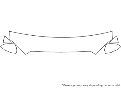 xj 3M Clear Bra Hood Precut PPF Diagram