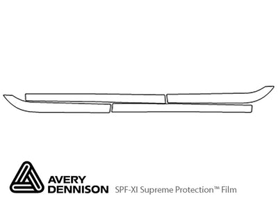 xj Avery Dennison Clear Bra Door Cup Precut PPF Diagram