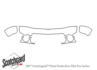xj-type 3M Clear Bra Hood Precut PPF Diagram