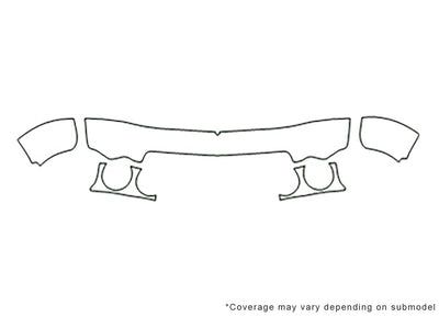xj-type 3M Clear Bra Hood Precut PPF Diagram
