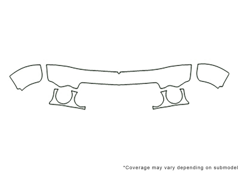 xj-type Avery Dennison Clear Bra Hood Precut PPF Diagram