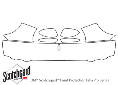 xj-type 3M Clear Bra Hood Precut PPF Diagram