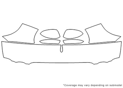 xj-type 3M Clear Bra Hood Precut PPF Diagram